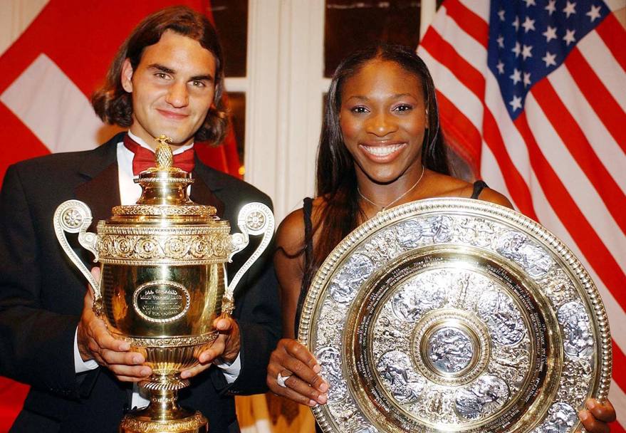 Wimbledon 2003: Serena Williams e Roger Federer (Afp) 